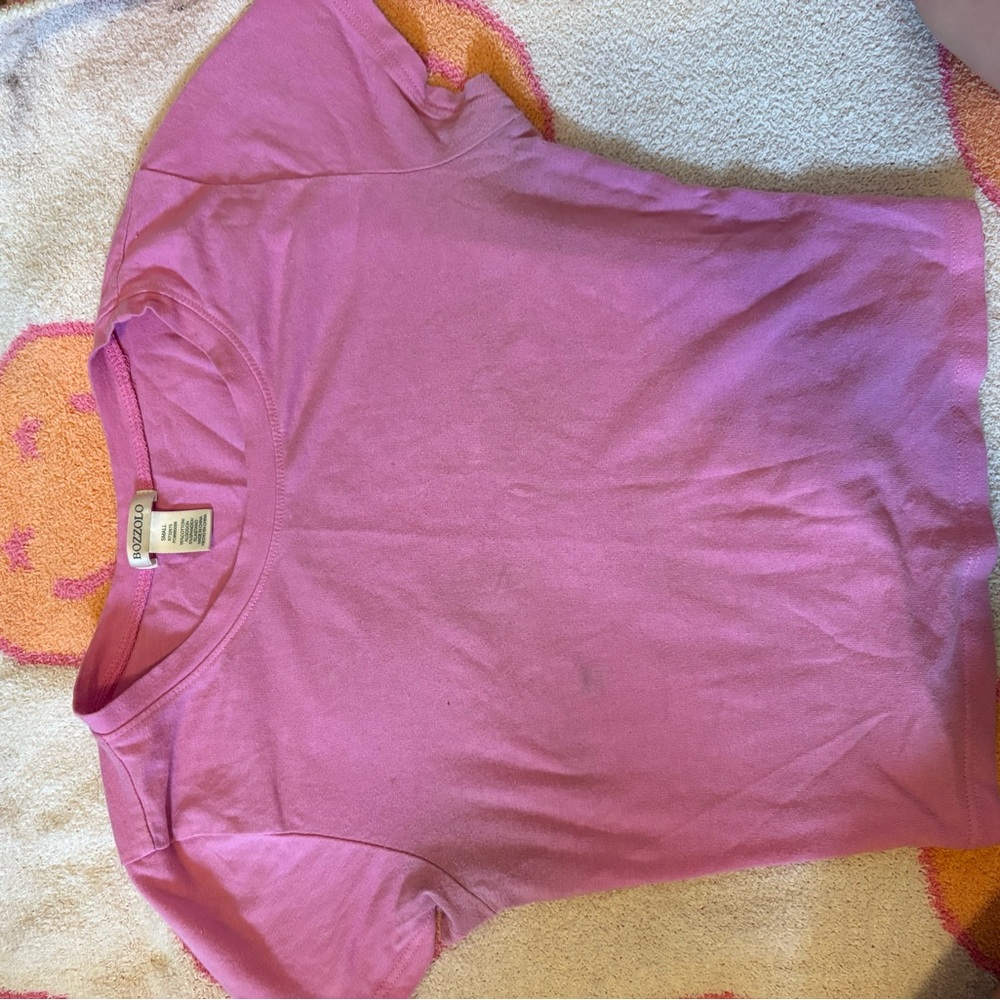 Pink Short Sleeve Tee with Soft Fabric